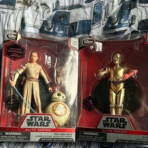 Disney Star Wars Elite Series Bundle Rey, BB-8, and C-3PO Figures